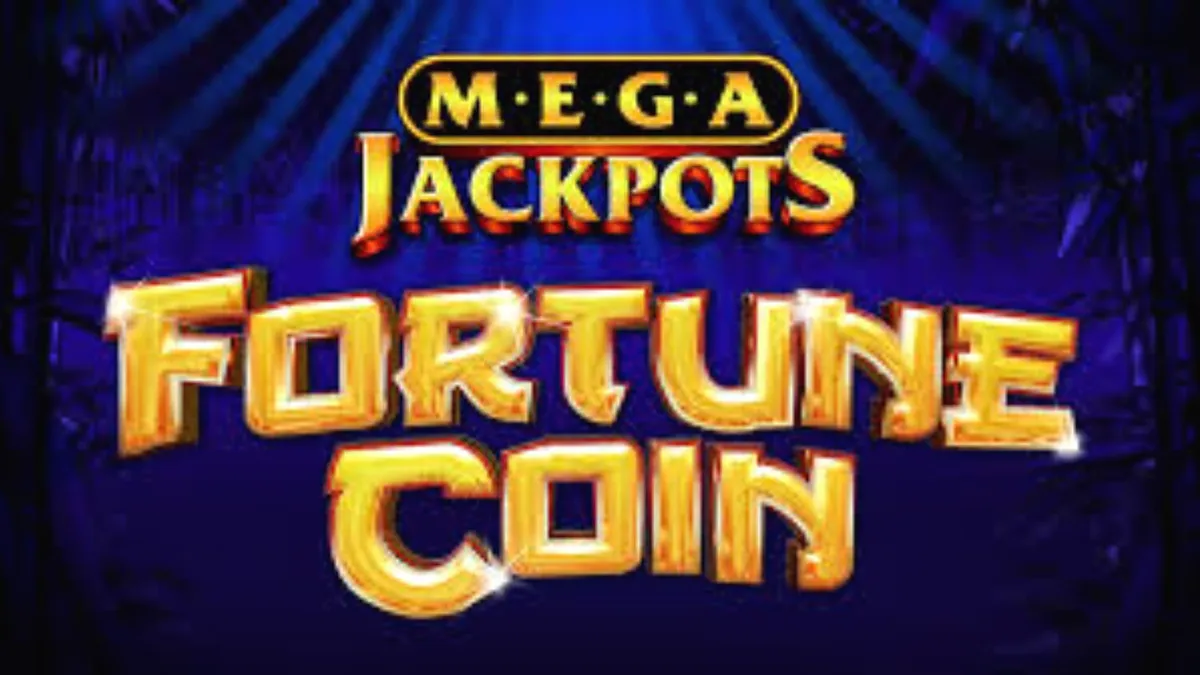 Captura de tela do jogo Fortune Coin Mega Jackpot, mostrando os rolos com símbolos asiáticos luxuosos e moedas douradas brilhantes.